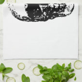 Zwarte en witte Pop Kunstschedel Theedoek (Gevouwen)