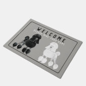 , zwarte en witte portaalopening deurmat (Schuin)