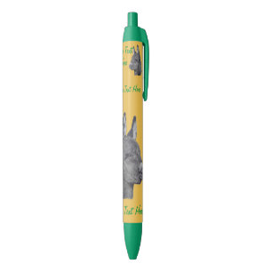 zwarte en witte potloodtekening schattige ezel inkt pen