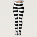 zwarte en witte preppy strepen patroontrillingen leggings<br><div class="desc">zwarte en witte preppy strepen overal in gedrukte leggings</div>