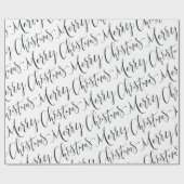 Zwarte en witte pretkerkalligrafie cadeaupapier (Vlak)