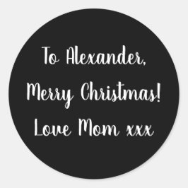 Zwarte en witte pretkerst van het label van het ca