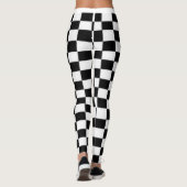 zwarte en witte printplaat leggings (Achterkant)