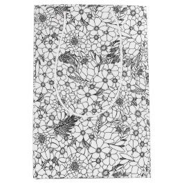 Zwarte en witte Protea Wildflower Garden Medium Cadeauzakje