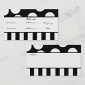 Zwarte en witte puntkaart visitekaartje (Voorkant / Achterkant)