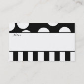 Zwarte en witte puntkaart visitekaartje (Achterkant)