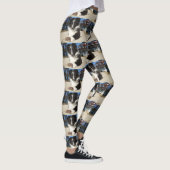 zwarte en witte puppy leggings (Rechts)