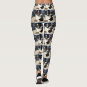 zwarte en witte puppy leggings (Achterkant)
