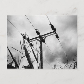 Zwarte en witte pylon briefkaart