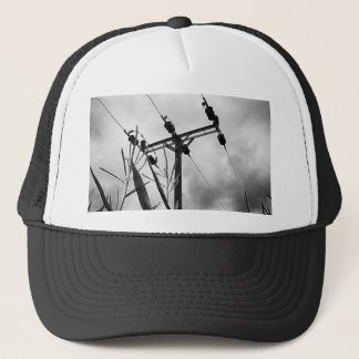 Zwarte en witte pylon trucker pet