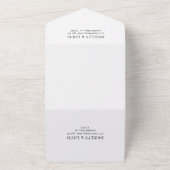 Zwarte en Witte QR Code Moderne Trouwkaart All In One Uitnodiging (Buitenkant)