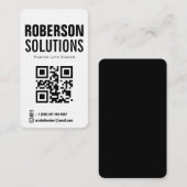 zwarte en witte qr - code op vetgedrukt ontwerp visitekaartje (Voorkant / Achterkant)