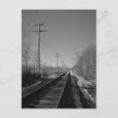 Zwarte en witte rails briefkaart (Voorkant)