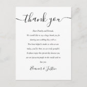 Zwarte en witte receptie Hartelijk dank Briefkaart (Voorkant)