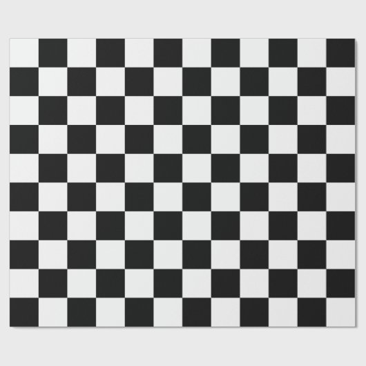 Zwarte en witte rechthoeken cadeaupapier (Vlak)