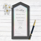 Zwarte en witte regenboog Modern Geen diner All In One Uitnodiging