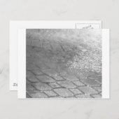 Zwarte en witte regendruppels briefkaart (Voorkant / Achterkant)