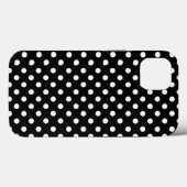 Zwarte en witte retropolka-punten Case-Mate iPhone case (Achterkant (horizontaal))
