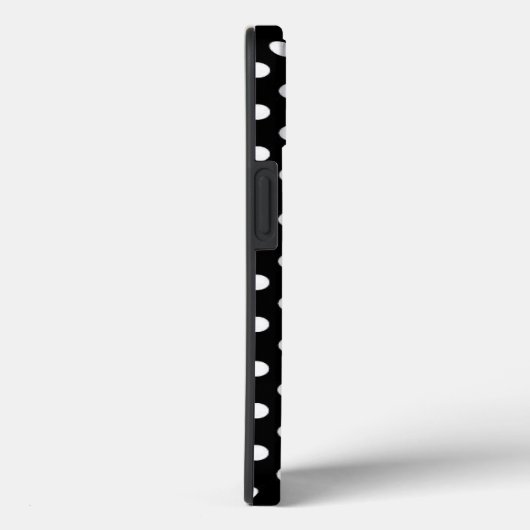 Zwarte en witte retropolka-punten Case-Mate iPhone case (Achterkant / Rechts)