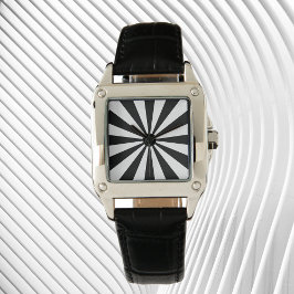 Zwarte en witte retrorys horloge