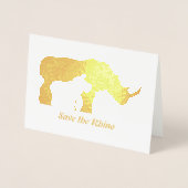 Zwarte en witte Rhino Folie Kaarten (Voorkant)