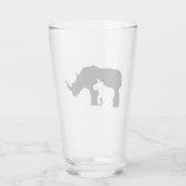 Zwarte en witte Rhino Glas (Achterkant)