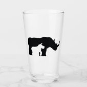 Zwarte en witte Rhino Glas (Voorkant)