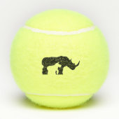 Zwarte en witte Rhino Tennisballen (Achterkant)