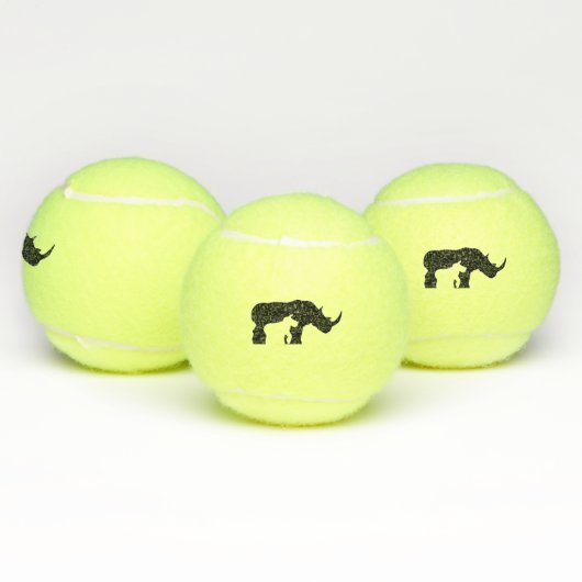Zwarte en witte Rhino Tennisballen (Multi)