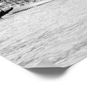 Zwarte en Witte Rialto Bridge, Venetië. Poster (Hoek)