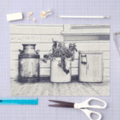 zwarte en witte rijst tissuepapier (Craft)