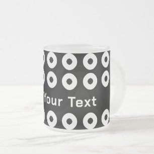 zwarte en witte ringen, gevlochten glas matglas koffiemok