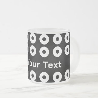 zwarte en witte ringen, gevlochten glas matglas koffiemok