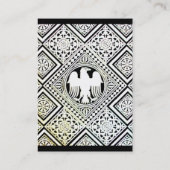 ZWARTE EN WITTE ROMAN ELGF-DAMASKMOTIFS VISITEKAARTJE (Achterkant)