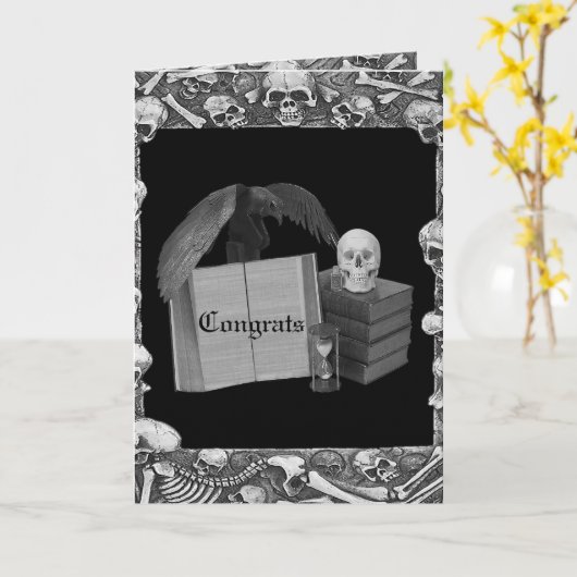 Zwarte en witte Romance Huid Spellbook Weddenschap Kaart (Gele Bloem)