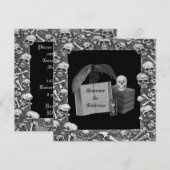 Zwarte en witte Romance Huid Spellbook Weddenschap Kaart (Voorkant / Achterkant)