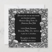 Zwarte en witte Romance Huid Spellbook Weddenschap Kaart (Achterkant)