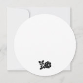  zwarte en witte roodbaars bruiloft kaart (Achterkant)