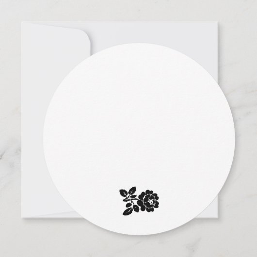 zwarte en witte roodbaars bruiloft kaart (Achterkant)