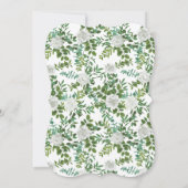 Zwarte en Witte Roos Bloemige Bruiloft Kaart (Achterkant)