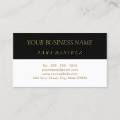 Zwarte en witte Roos Lips Visitekaartje (Achterkant)