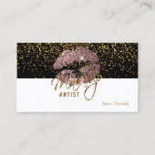 Zwarte en witte Roos Lips Visitekaartje (Voorkant)