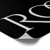 Zwarte en witte rooster Dramatische Boerderij voor Poster (Hoek)