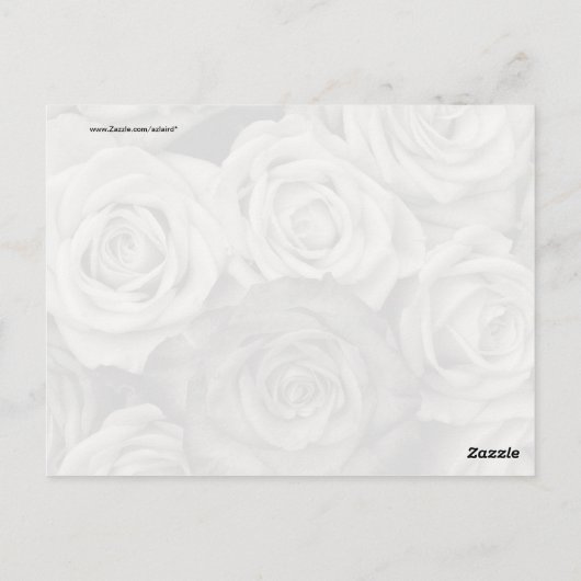  zwarte en witte rozen Bouquet van Bloemen Briefkaart (Achterkant)