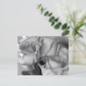 Zwarte en witte rozen briefkaart (Staand voorkant)