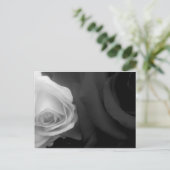 Zwarte en witte rozen briefkaart (Staand voorkant)