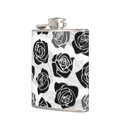 zwarte en witte rozen heupfles (Links)