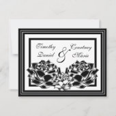 Zwarte en Witte Rozen Kaart (Voorkant)