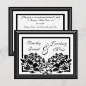 Zwarte en Witte Rozen Kaart (Voorkant / Achterkant)