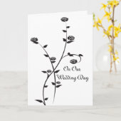 Zwarte en witte rozen op onze Kaart op de huwelijk (Gele Bloem)